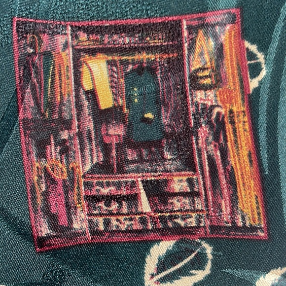 Eaton’s “Very” 1980’s wardrobe pattern silk tie made in Canada - Picture 2 of 8